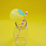 Lemon Balloon Straws