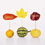 DIY Mini Gourd and Leaf Place Cards